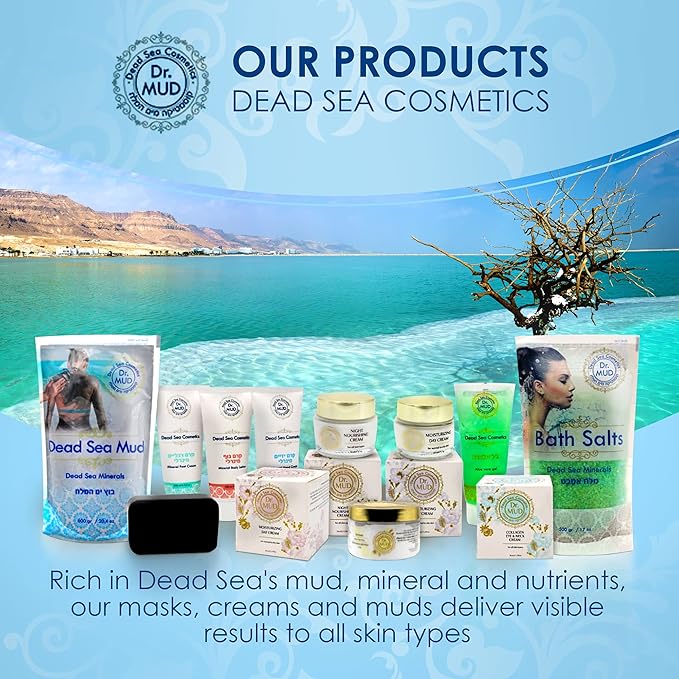 Dr. Mud's Dead Sea Mud Body Mask from Israel, 10.5 Oz – Black Clay Body Treatment with Natural Dead Sea Minerals Deep Cleansing Skin & Beauty Mask – Skin Care Detox Product for Men & Women (600 gr)