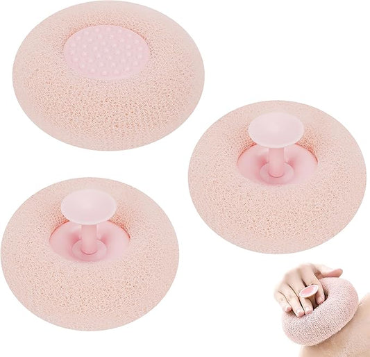 Bath Sponge Reusable Shower Brushes Soft Exfoliating Massage Bath Sponge Ball (Pink)