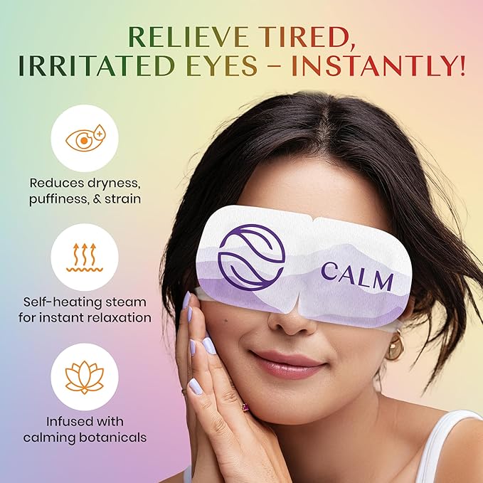 Body Restore Self Heated Steam Eye Mask 30 Pack - Fathers Day Unique Gifts for Dad, Relaxation Gifts for Her and Him, Best Friend, Stye Eye Treatment, Travel Essentials - Variety