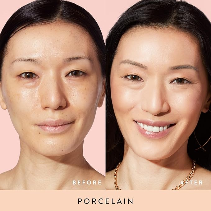 LAURA GELLER NEW YORK Baked Balance-n-Glow To Go Travel Size Illuminating Foundation - Porcelain - Buildable Sheer to Light Coverage - Satin Finish