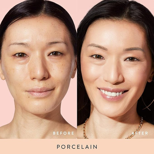 LAURA GELLER NEW YORK Baked Balance-n-Glow To Go Travel Size Illuminating Foundation - Porcelain - Buildable Sheer to Light Coverage - Satin Finish