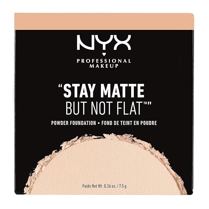 NYX PROFESSIONAL MAKEUP Stay Matte But Not Flat Powder Foundation, Natural
