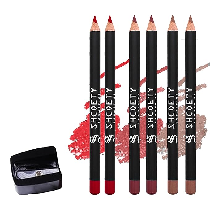 6PCS Matte Lip Liner Set - Premium Waterproof Brown Lip Pencils for Defining & Filling Lips, Long-Lasting Smooth Lip Makeup, High Pigmented Lip Liner Pack for Perfect Nude & Natural Looks