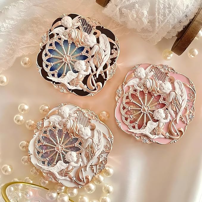 Flower Knows Little Angel Cream Blush,Buildable & Blendable Makeup Blush for cheeks,Soft & Long-lasting,Sandy Nude Flush for All Skin Tones(05 Fingertip Stellar,6g)