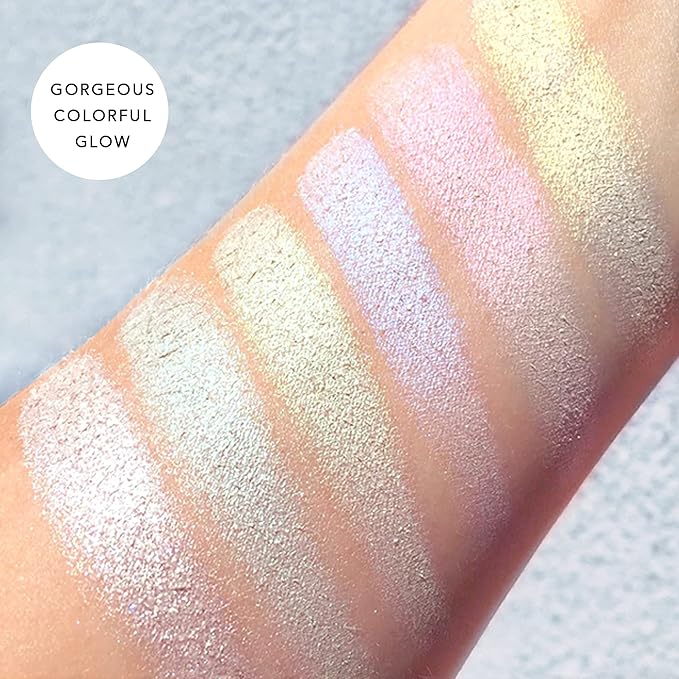 Angelic Glow Highlighter and Eyeshadow Palette by Rude Cosmetics for Women - 0.32 oz Makeup