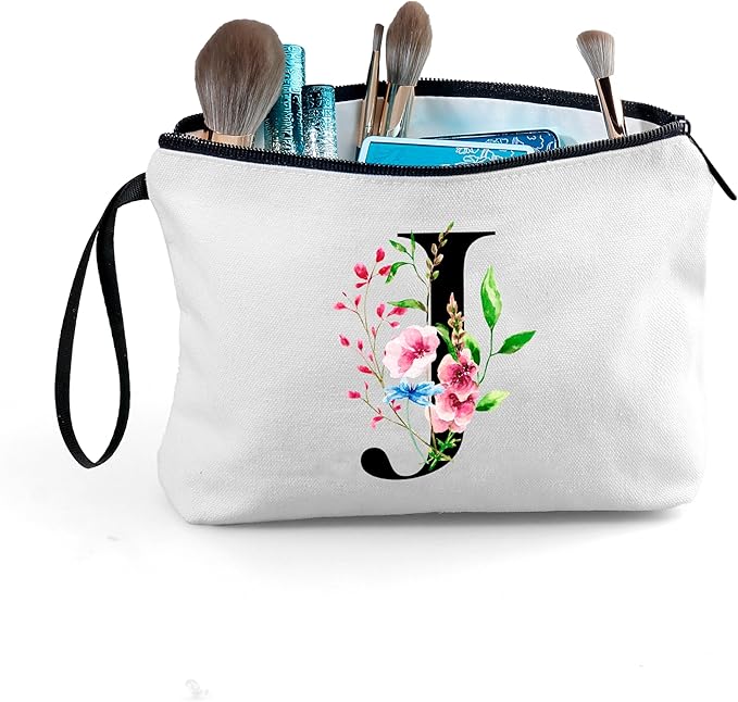 Birthday Friendship Womens Bridesmaid Proposal Coolest Gifts for Sister Teacher Coworkers Bride Personalized Travel Makeup Cosmetic Bag with Mirror Valentines Mothers Day Christmas Graduation J