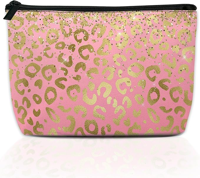 Makeup Bag for Purse, Mountain Sun Trees Landscape Cosmetic Bag for Women, Travel Toiletry Funny Zipper Pouch Gift 9.5×5.9 Inch