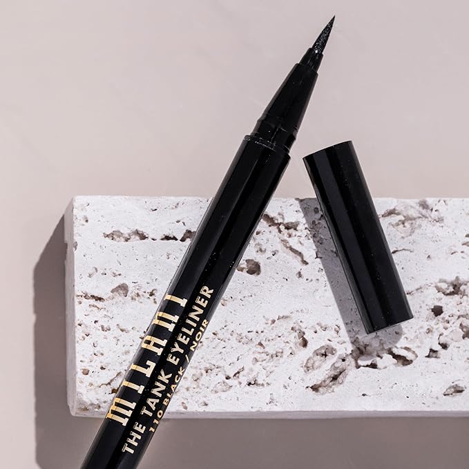Milani The Tank Liquid Eyeliner - No-Skip, Waterproof, Long Lasting, Smudgeproof, Black, Cruelty-Free, 12 Hour Wear, Tips & Tricks