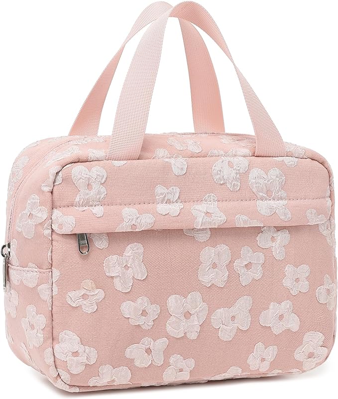 Makeup Bag for Women Cosmetic Bag Large Make Up Organizer Travel Toiletry Bags Waterproof Zipper Tote Pouch Purse for Girls