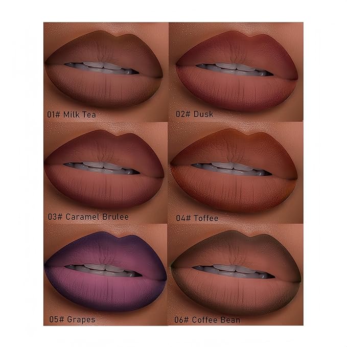 MAEPEOR 2 in 1 Creamy Lip Liner 8 Colors Matte Nude Dark Brown Lipliner High Pigmented Long lasting Gradient Lip Liner and Lipstick Lip Combo (08 Dark)