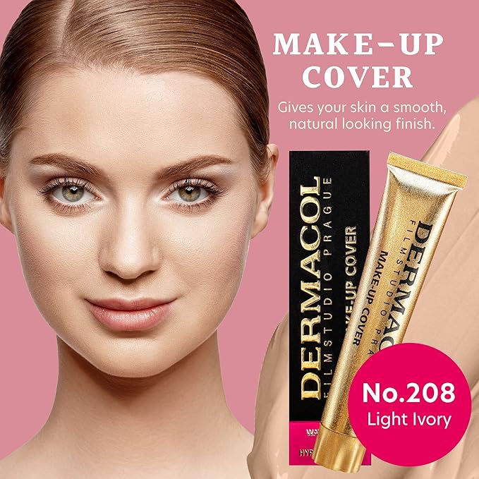 Dermacol Make Up Cover Waterproof Hypoallergenic SPF30 Shade 208 1 Ounce