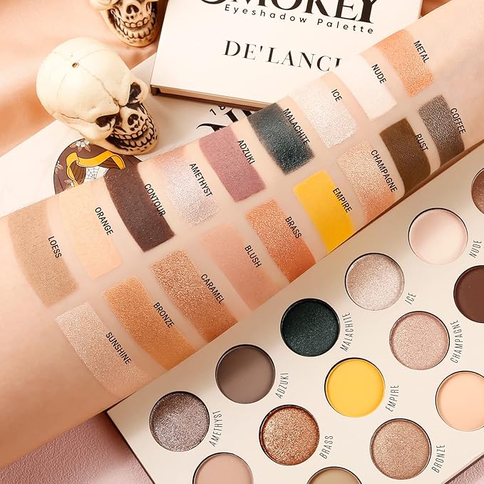 Nude Naked Eyeshadow Makeup Palette 18 Shade - Natural Brown Soft Makeup Looking,High Pigment Matte Shimmer Eyeshadows Pallet,Waterproof & Blendable & Long Lasting Eyeshadow,Elegant Eyes Makeup
