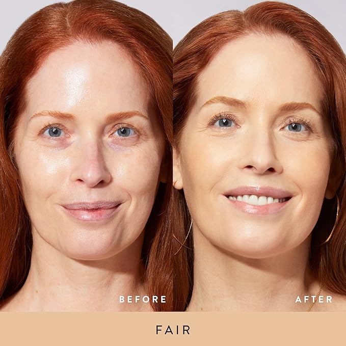 LAURA GELLER NEW YORK Get Glowing Kit (2pc): Baked Balance-n-Glow Illuminating Powder Foundation, Fair + Airbrush Kabuki Makeup Brush