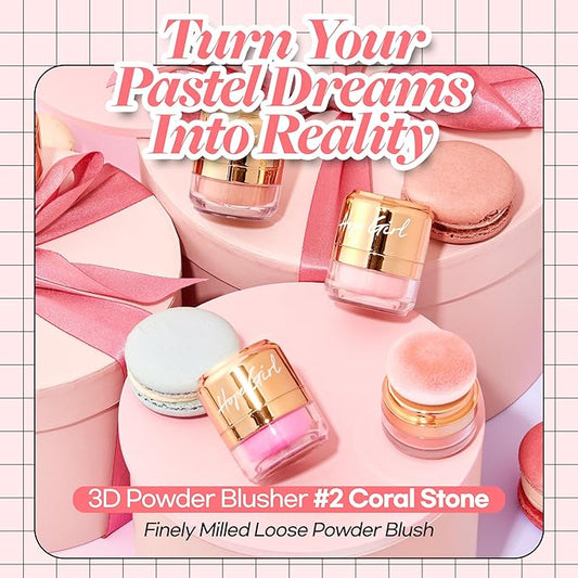 Hope Girl 3D Powder Blusher 0.17oz (Coral Stone)