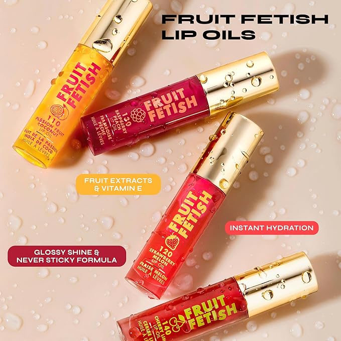 Milani Fruit Fetish Lip Oil with Vitamin E for Instant Hydration, Fruit Extract Infused Lip Treatment and Moisturizing Lip Gloss - Cherry Lime
