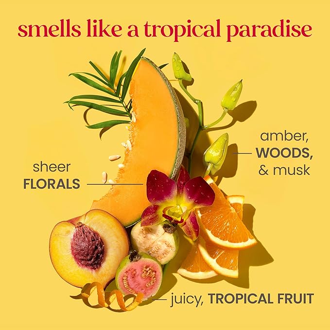 Burt's Bees Christmas Gifts, Boosted Body Moisturizing Melt With a Ceramide, Niacinamide and Peptide Complex, Intense Skin Hydration, Cream-to-Oil Body Lotion, Tropical Scented, 4 oz. Tube