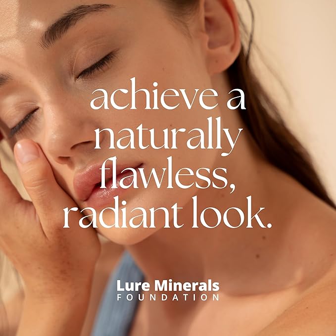 Lure Minerals Mineral Foundation Loose Powder - 8g, Mineral Makeup Face Powder Foundation (Beige Medium - Luminous)