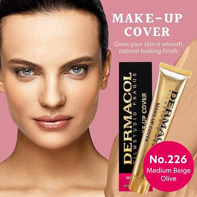 Dermacol - Full Coverage Foundation, Liquid Makeup Matte Foundation with SPF 30, Waterproof Foundation for Oily Skin, Acne, & Under Eye Bags, Long-Lasting Makeup Products, 30g, Shade 226