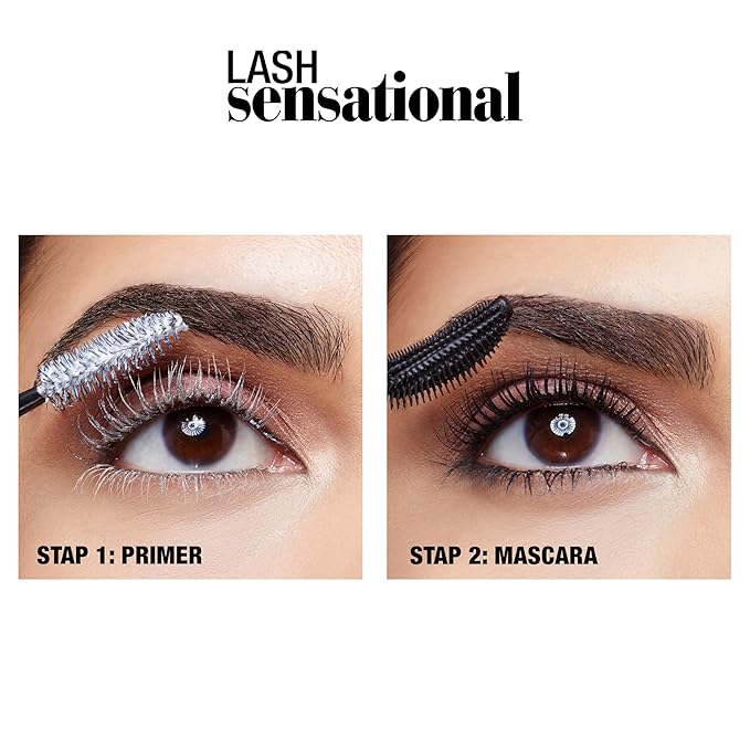 Maybelline Lash Sensational Washable Mascara, Lengthening and Volumizing for a Full Fan Effect, Very Black, 1 Count