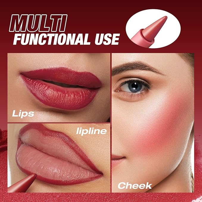 BestLand 6Pcs 2 in 1 Lip Liner and Lipstick Lip Combo Set - 24 Hours Long-Lasting, Nude & Matte Velvet Ombre Effect Gradient Lip Liner, Smudge-Proof, Waterproof, Easy to Apply Gradient Lips Makeup