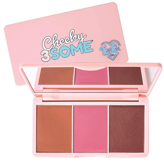 KimChi Chic Beauty Cheeky 3Some Blush Trio, Blush Makeup Palette with 3 Colors, Use Individually or Blend All Shades for Custom Look, 04 Royal Flush, 0.47 oz