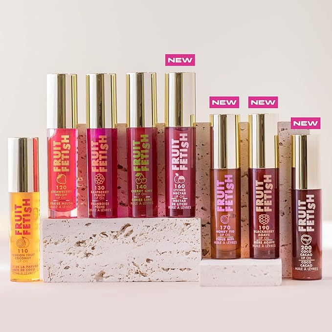 Milani Fruit Fetish Lip Oil with Vitamin E for Instant Hydration, Fruit Extract Infused Lip Treatment and Moisturizing Lip Gloss - Strawberry Melon