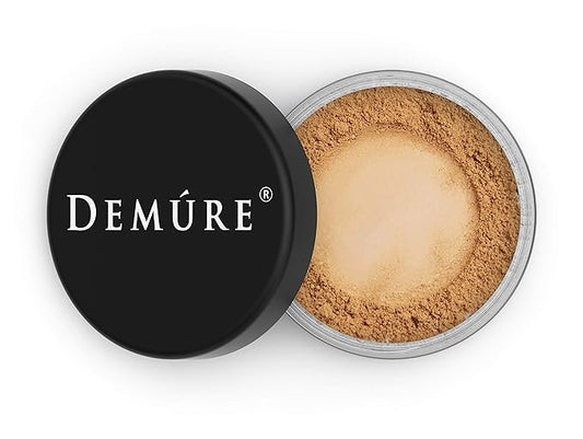 Demure Mineral Make Up, Medium Dark Warm Mineral Foundation Makeup, Concealer Makeup, Natural Makeup Made with Pure Crushed Minerals, Loose Face Powder.