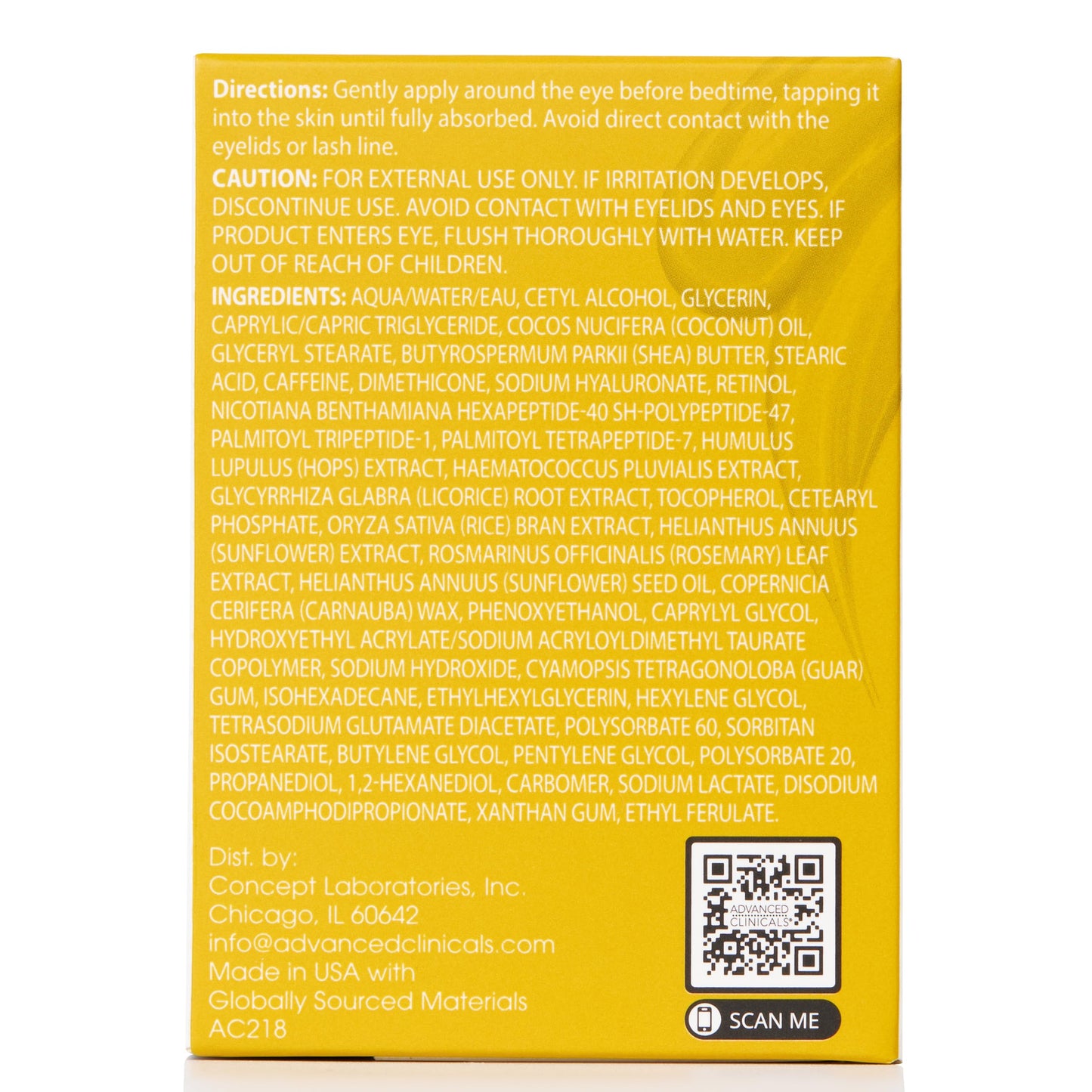 Advanced Clinicals Advanced Retinol Eye Balm + Peptides Face Moisturizer Cream | Visible Anti Aging Under Eyes Cream Improves Appearance Of Wrinkles, Fine Lines, Puffiness, & Dark Circles, 1 Fl Oz