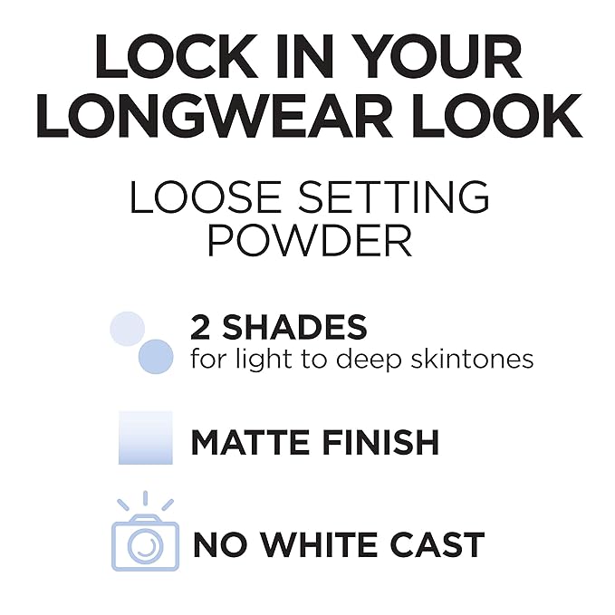 L'Oreal Paris Infallible Tinted Loose Setting Powders, Matte Finish, Lightweight, No White Cast, 2 Shades From Light To Deep, Translucent Light-medium, 0.26 Oz
