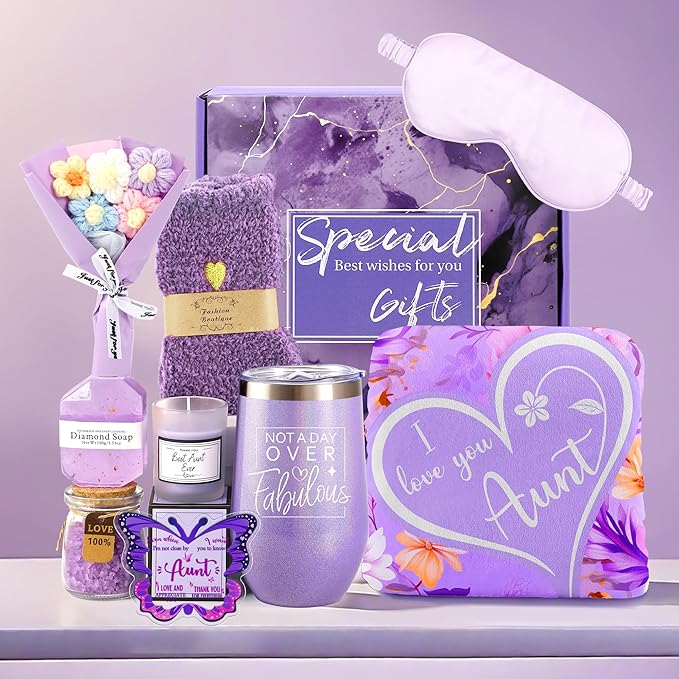 Aunt Christmas Mothers Day Birthday Gifts 10Pcs Set, Premium Natural Skincare Set - Body Care Kit, Ideal Gifts for Aunt Mother's Day (Aunt)