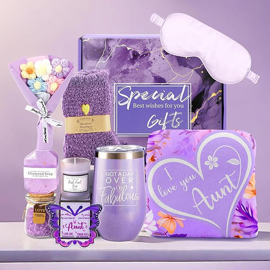 Aunt Christmas Mothers Day Birthday Gifts 10Pcs Set, Premium Natural Skincare Set - Body Care Kit, Ideal Gifts for Aunt Mother's Day (Aunt)