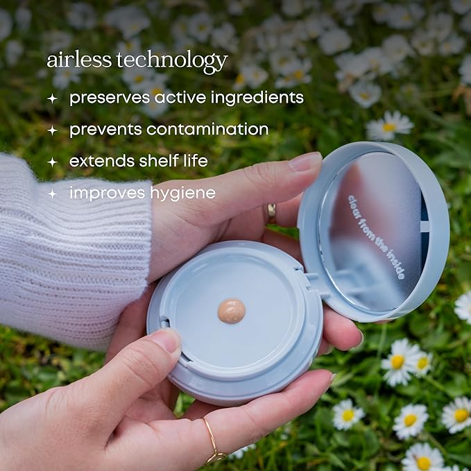 Natural Glow Foundation - Light to Medium Coverage Cushion Foundation with Hyaluronic Acid & Tea Tree Extract - Vegan, Cruelty-Free Cream - K Beauty - 15g/0.52oz - Desert Sand