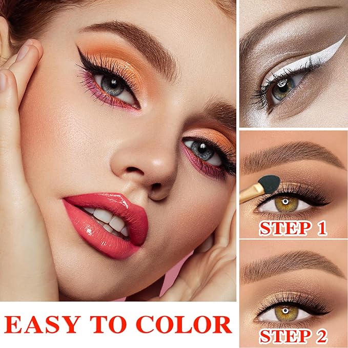 10 Colors Makeup Naked Eyeshadow Palette,Nude Matte Shimmer Eyeshadow Palette,Natural Glitter Pigment Eye Shadow Pallete Set Long Lasting & Waterproof Smokey Eye Professional Beauty Makeup Kit #1