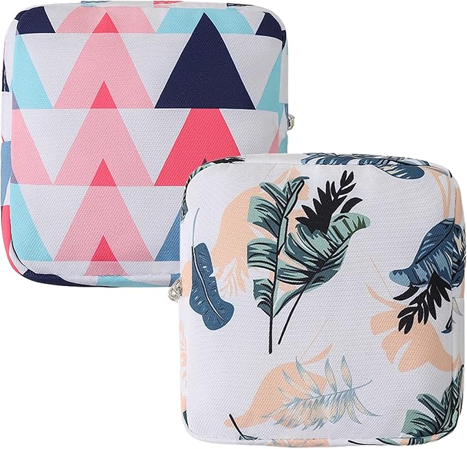 2PCS Mini Makeup Bag,Cute Pocket Cosmetic Bag,Portable Small Make Up Bags for Women,Travel Cosmetic Bag Small Makeup Pouch,Mini storage bag for Sanitary pad,coin,lipstick,jewelry