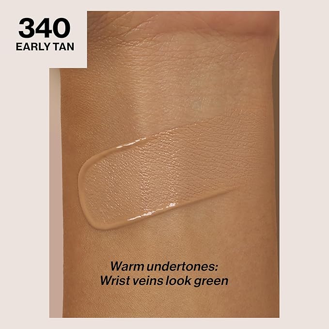 Revlon Liquid Foundation, ColorStay Face Makeup for Combination & Oily Skin, SPF 15, Medium-Full Coverage with Matte Finish, 340 Early Tan, 1 Fl Oz