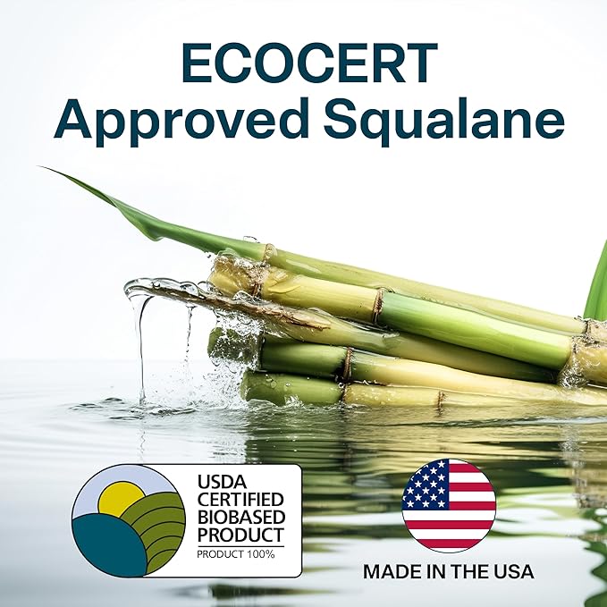 QRxLabs Plant-Based Squalane HA+ Moisturizing Cream with Hyaluronic Acid – Sugarcane-Derived Squalane Face & Body Moisturizer – 2 Fl Oz (60 mL)