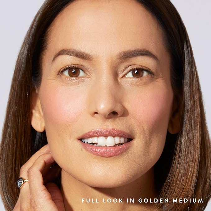 LAURA GELLER NEW YORK 40+ Club Blush-n-Balance 3pc Kit: Baked Balance-N-Brighten Color Correcting Foundation, Golden Medium + Retractable Kabuki Brush + Baked Blush-N-Brighten, Tropic Hues