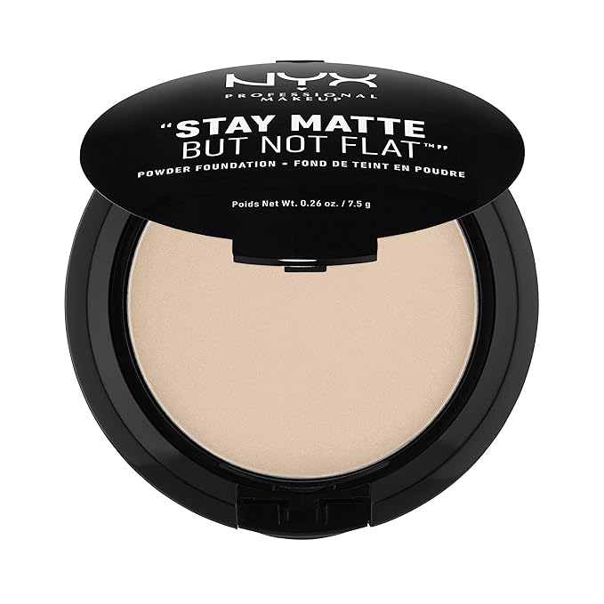 NYX PROFESSIONAL MAKEUP Stay Matte But Not Flat Powder Foundation, Nude