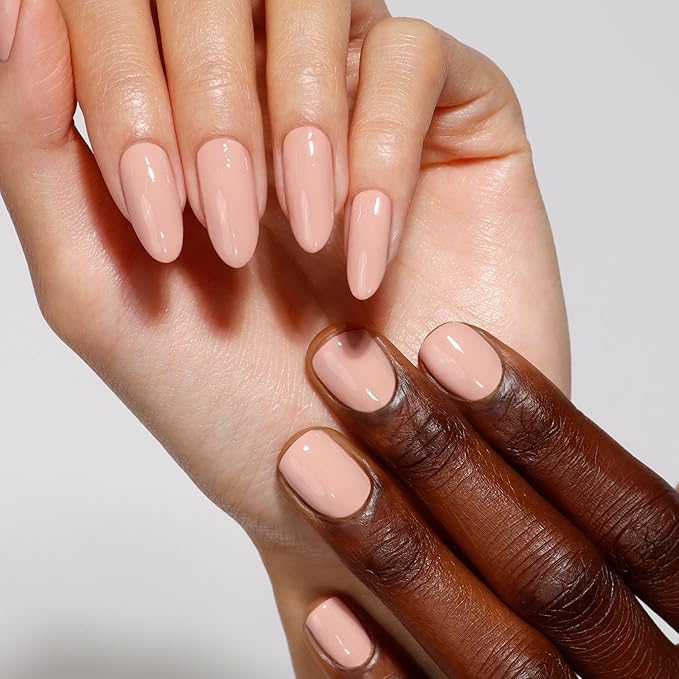 LONDONTOWN UV/LED Gel Nail Polish - Long Lasting, Chip Resistant High Shine Color - Glossy Pink Beige, Rose Latte, 12ml/.40fl oz