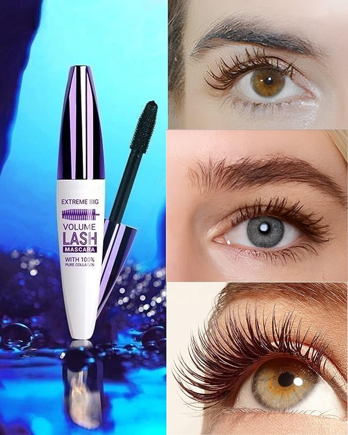 5D Brown Waterproof Mascara Volume and Length, Colored Fiber Mascara for Eyelashes, Longlasting Curling Colorful rimel de pestañas, Mother's Day Eye Makeup Gift for Older Women 60 Plus Girl
