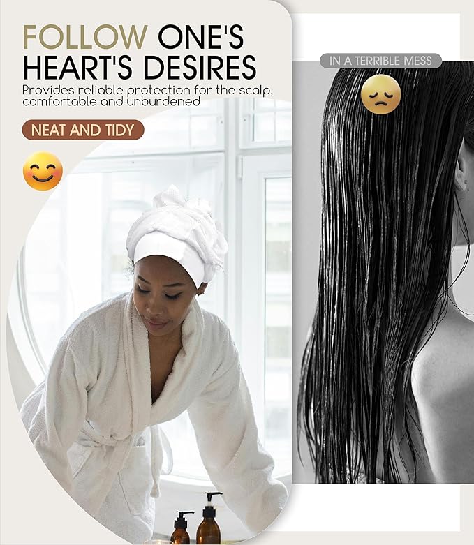 2 Pack Hair Dryer Net plopping Bonnet for Curly Hair, Net Plopping Cap for Drying Curly Hair, Protective Mesh Quick Drying with Adjustable Strap Reusable Washable (White)