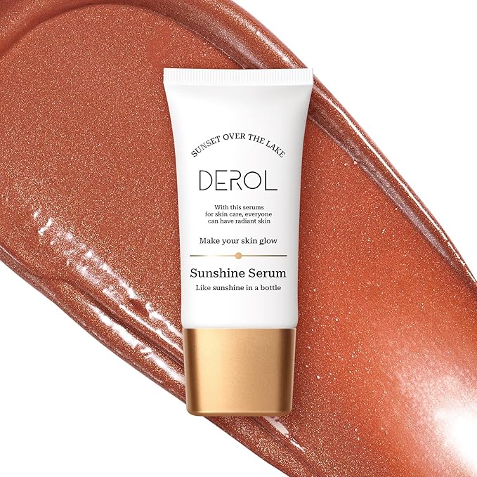 Bronzing Drops, Lightweight and Non-greasy Liquid Bronzer for Face & Body, Instant Sunshine Glow Serum for Flawless Skin & Radiant Finish (RUST RED)