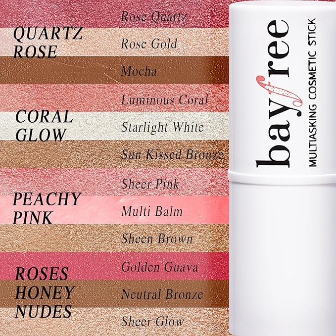 3 PCS Makeup Cream Contour Stick Set, Highlighter Stick & Bronzer Stick & Blush Stick, Long Lasting, Natural Face Contour, Dewy & Matte Finish, Multi Stick Trio for All Skin