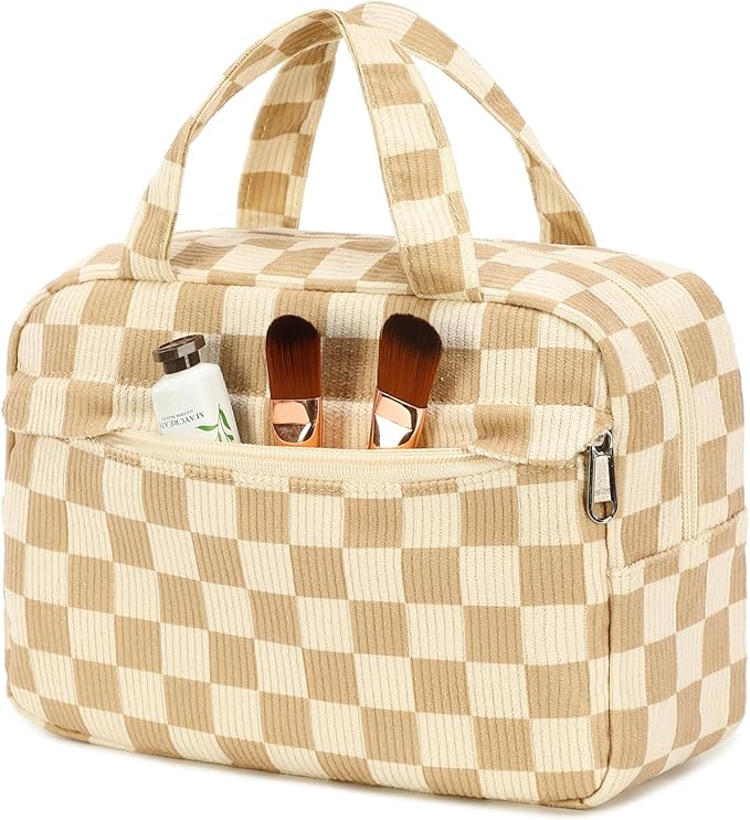 Makeup Bag for Women Cosmetic Bag Large Make Up Organizer Travel Toiletry Bags Waterproof Zipper Tote Pouch Purse for Girls