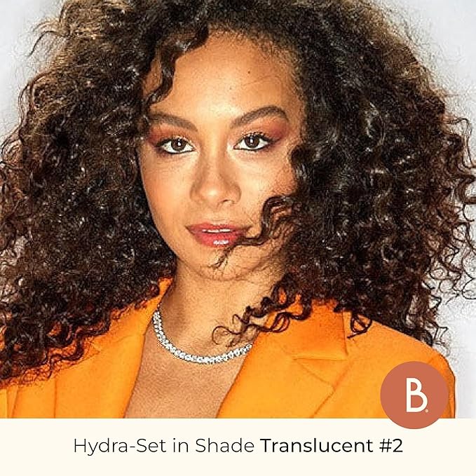 Beauty For Real Hydra-Set Translucent Finishing + Brightening Powder, Translucent 2 - Invisible, Weightless Finish - 16-Hour Wear & 24-Hour Shine Control - With Niacinamide & Vitamin E - Talc Free