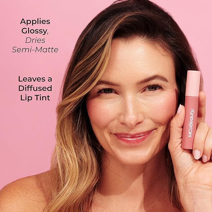 MCoBeauty Dream Lip Tint Hydrating Gel - Nude Mauve, Long-Lasting, Semi-Matte, Vegan, Cruelty Free Cosmetics