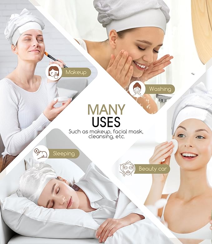 4 Pack Hair Dryer Net plopping Bonnet for Curly Hair, Net Plopping Cap for Drying Curly Hair, Protective Mesh Quick Drying with Adjustable Strap Reusable Washable (White)