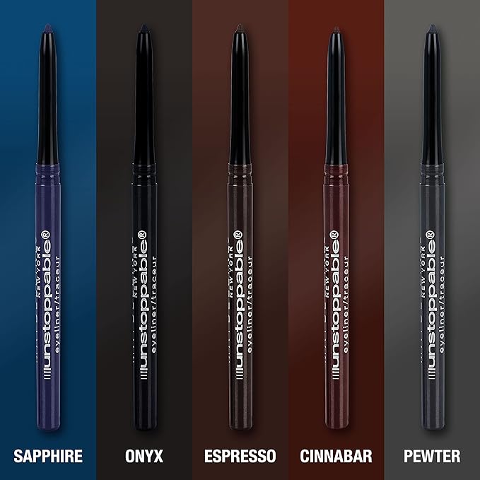 Maybelline Unstoppable Waterproof Mechanical Blue Eyeliner Pencil, Easy to Apply, Smooth Glide, Up to 24 Hour Wear, Sapphire