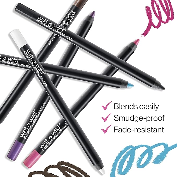 wet n wild Eyeliner Pencil On Edge Longwearing Matte Eye Liner, Long Lasting, Smudge Proof, Fade Resistant, Highly Pigmented, Creamy Smooth Soft Gliding, Dark Brown,Wooden You Know (Pack of 4)