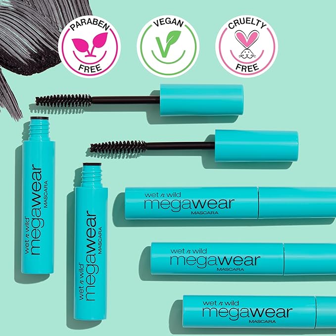 wet n wild MegaLiner Liquid Eyeliner and Enhance and Define Megawear Mascara Bundle